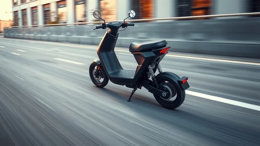 Elscooter som kör 40 km/h